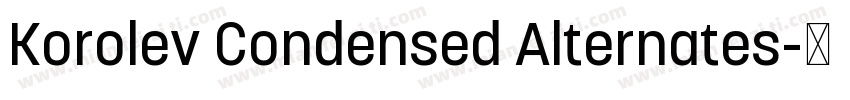 Korolev Condensed Alternates字体转换